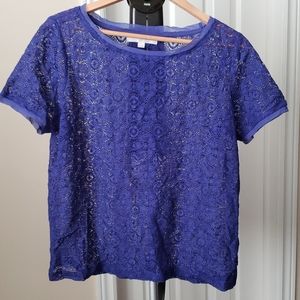 LOFT purple lace size L top